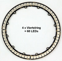 DIGI-DOT Viertelring mit 15 x Digital-LEDs (4 Stück)