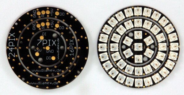 DIGI-DOT Set: 2 Ringe + Button mit 47 x Digital-LEDs