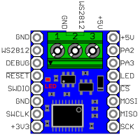 DIGI-DOT-Booster, WS2812 und SK6812 über SPI-Schnittstelle ansteuern