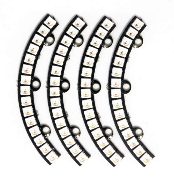 DIGI-DOT Viertelring mit 15 x SK6812 Mini-LEDs (4 Stück)