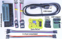 EXA-PROG Sparpaket, inkl. Adapter, AVR-Schwenkhebler, Kabel