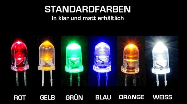 Mit 16 x LED 5mm Grün matt