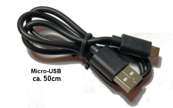 Inclusive Micro-USB-Kabel ca.50cm
